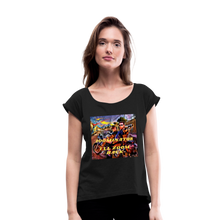 Load image into Gallery viewer, ZOOMI WEARS-Women's Roll Cuff T-Shirt - black