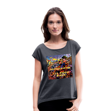 Load image into Gallery viewer, ZOOMI WEARS-Women's Roll Cuff T-Shirt - navy heather