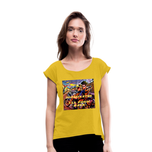 Load image into Gallery viewer, ZOOMI WEARS-Women's Roll Cuff T-Shirt - mustard yellow