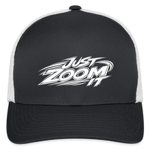 Load image into Gallery viewer, ZOOMI "Just Zoom It" Flexfit Fitted Baseball Cap - dark gray/white