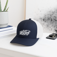 Load image into Gallery viewer, ZOOMI "Just Zoom It" Flexfit Fitted Baseball Cap - navy/white