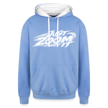 Load image into Gallery viewer, ZOOMI "Just Zoom IT" Contrast Hoodie - sky blue/white