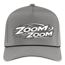 Load image into Gallery viewer, ZOOMI "ZOOM ZOOM" Rope Cap - gray/black