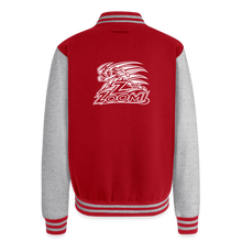 Load image into Gallery viewer, ZOOMI Unisex College Sweat Jacket - red/heather grey