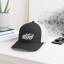 Load image into Gallery viewer, ZOOMI "Just Zoom It" Flexfit Fitted Baseball Cap - dark gray/white
