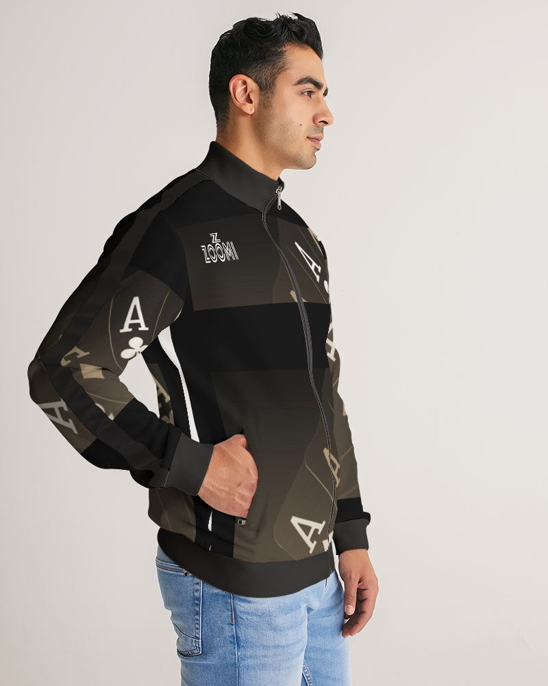 ZOOMI WEARS- POKER-ACES-Men's Stripe-Sleeve Track Jacket