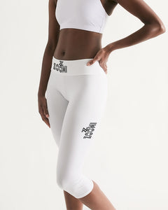 ZOOMI WEARS-WHITE-Women's Mid-Rise Capri