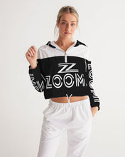 Load image into Gallery viewer, ZOOMI WEARS-BLACK- Special Collection-Women&#39;s Cropped Windbreaker