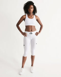 ZOOMI WEARS-WHITE-Women's Mid-Rise Capri