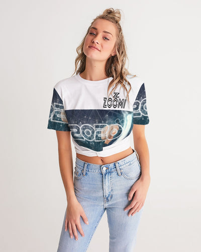 ZOOMI WEARS-2020- Women's Twist-Front Cropped Tee