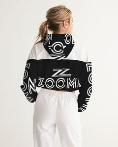 ZOOMI WEARS-BLACK- Special Collection-Women's Cropped Windbreaker