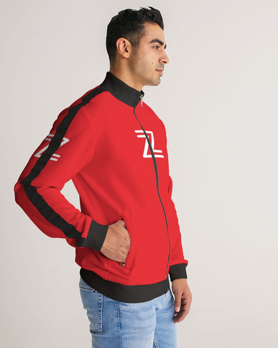 ZOOMI WEARS- RED-Men's Stripe-Sleeve Track Jacket