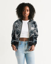 Load image into Gallery viewer, ZOOMI ZMAN-BLACK-N-GRAY Women&#39;s Bomber Jacket