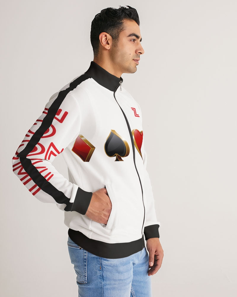 ZOOMI WEARS-POKER- Men's Stripe-Sleeve Track Jacket
