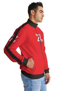 ZOOMI WEARS- RED-Men's Stripe-Sleeve Track Jacket