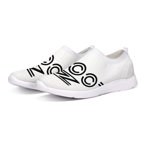 ZOOMI WEARS - Slip-On Flyknit Black over White Shoe