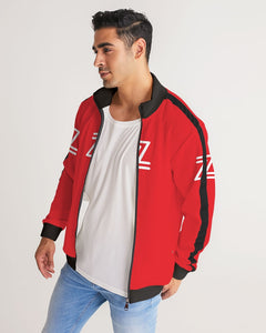 ZOOMI WEARS- RED-Men's Stripe-Sleeve Track Jacket
