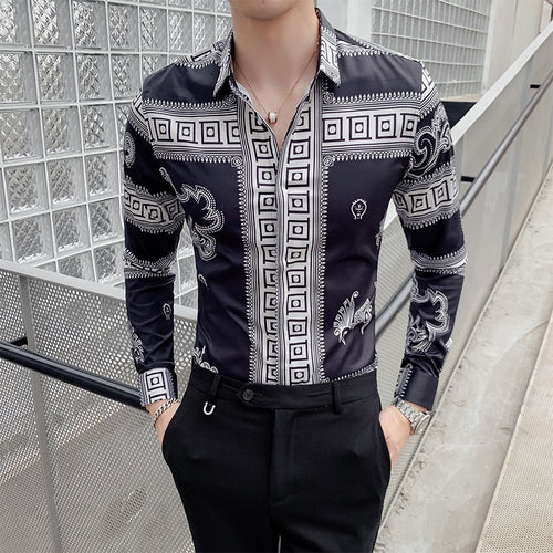 ZOOMI WEARS-Dragon Men Shirt Long Sleeve Shirts
