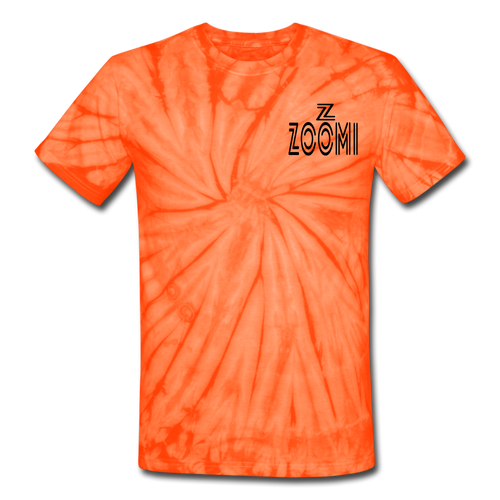 ZOOMI WEARS-Unisex Tie Dye T-Shirt - spider orange