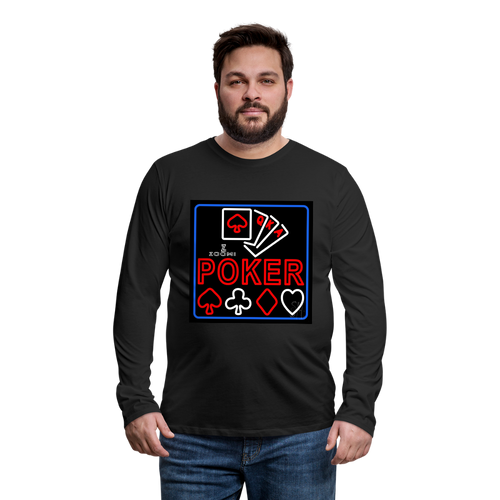 ZOOMI WEARS-POKER-Men's Premium Long Sleeve T-Shirt - black