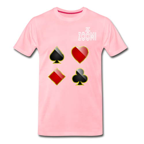 ZOOMI WEARS-POKER-Men's Premium T-Shirt - pink