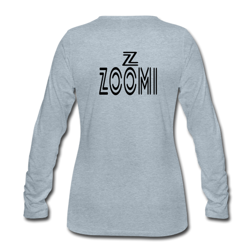 ZOOMI WEARS-POKER-Women's Premium Long Sleeve T-Shirt - heather ice blue