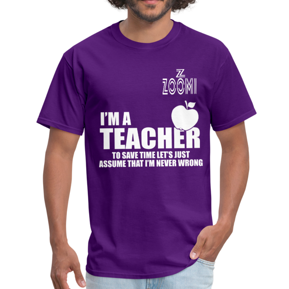 ZOOMI WEARS-TECHERS-Men's T-Shirt - purple