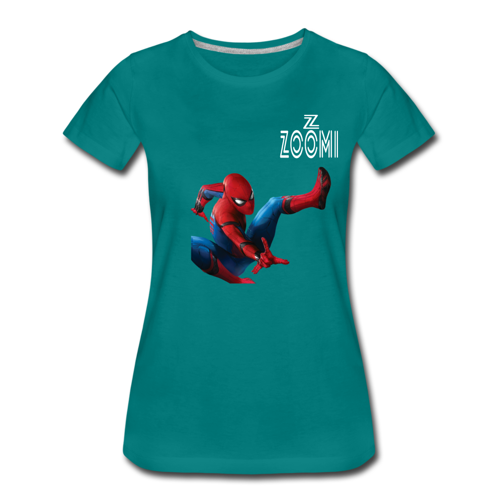 ZOMMI WEARS-SPIDER MAN-Women’s Premium T-Shirt - teal