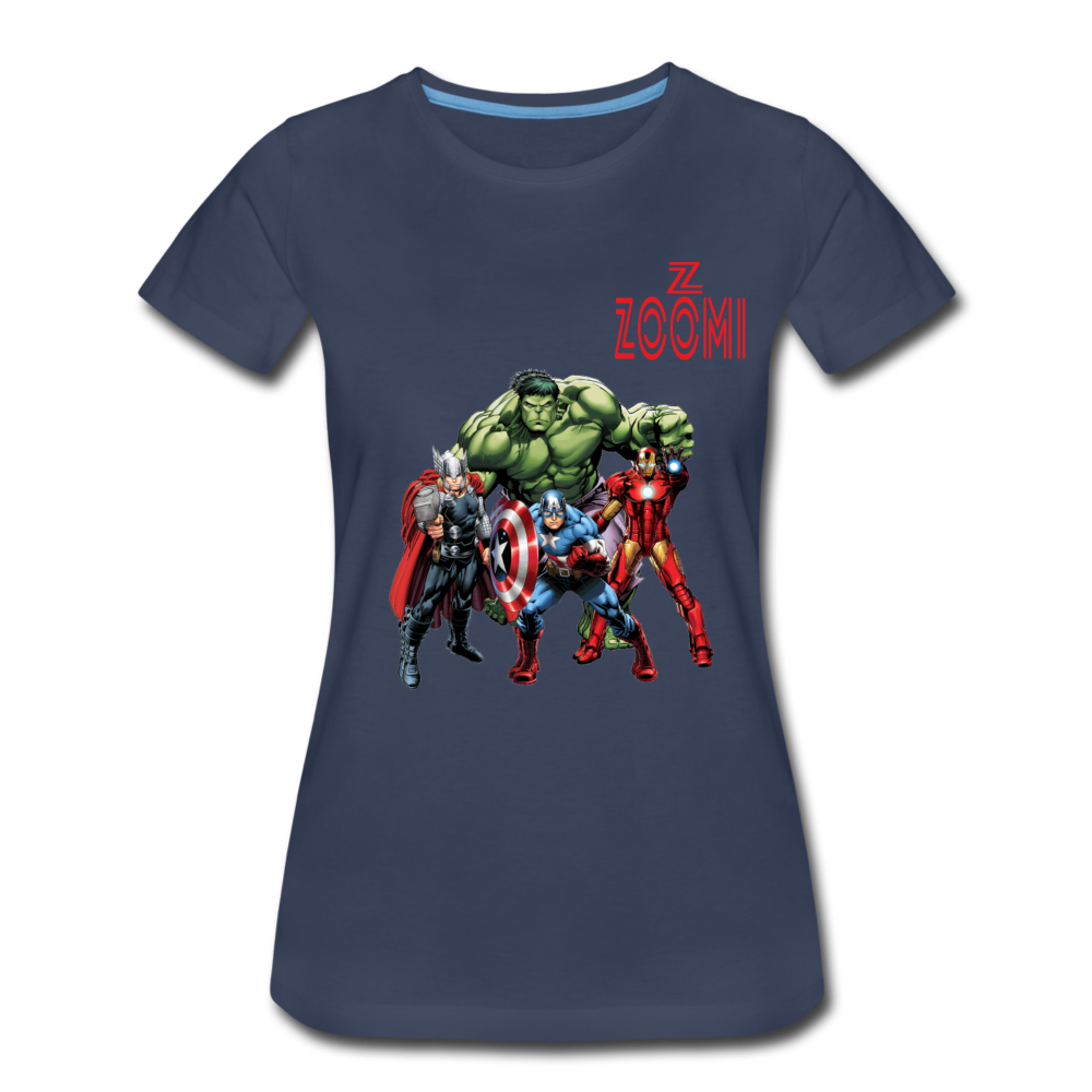 ZOMI WEARS-SUPER HEROES-Women’s Premium T-Shirt - navy