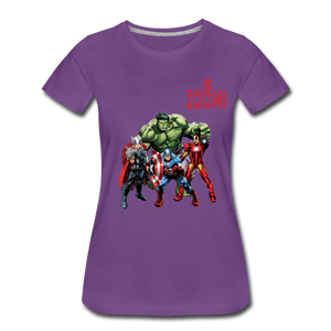 ZOMI WEARS-SUPER HEROES-Women’s Premium T-Shirt - purple