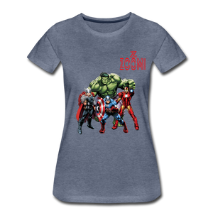 ZOMI WEARS-SUPER HEROES-Women’s Premium T-Shirt - heather blue