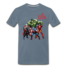 Load image into Gallery viewer, ZOOMI WEARS-SUPER HEROES-Men&#39;s Premium T-Shirt - steel blue