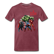 Load image into Gallery viewer, ZOOMI WEARS-SUPER HEROES-Men&#39;s Premium T-Shirt - heather burgundy