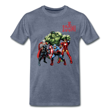 Load image into Gallery viewer, ZOOMI WEARS-SUPER HEROES-Men&#39;s Premium T-Shirt - heather blue