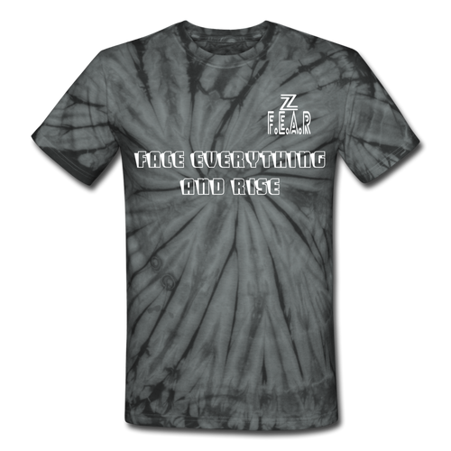 ZOOMI WEARS- F.E.A.R.-Unisex Tie Dye T-Shirt - spider black