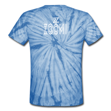 Load image into Gallery viewer, ZOOMI WEARS- F.E.A.R.-Unisex Tie Dye T-Shirt - spider baby blue