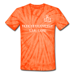 ZOOMI WEARS- F.E.A.R.-Unisex Tie Dye T-Shirt - spider orange