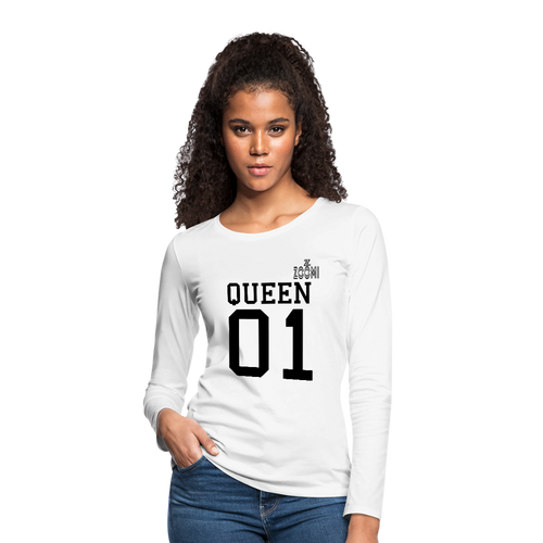 ZOOMI WEARS-QUEEN 01-Women's Premium Long Sleeve T-Shirt - white