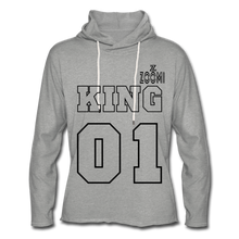 Load image into Gallery viewer, ZOOMI WEARS-KING 01-Unisex Lightweight Terry Hoodie - heather gray