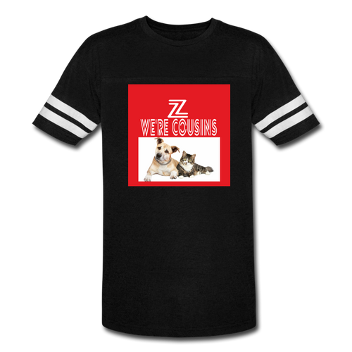 ZOOMI WEARS-WE'RE COUSINS-Vintage Sport T-Shirt - black/white