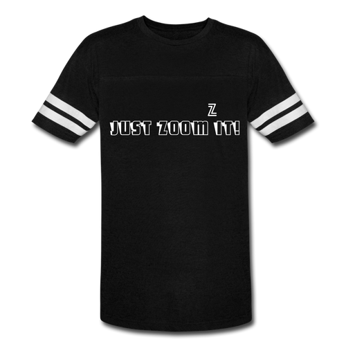 ZOOMI WEARS-JUST ZOOM IT-MEN'S Vintage Sport T-Shirt - black/white