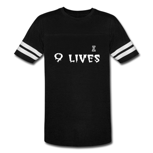 ZOOMI WEARS-9 LIVES- MEN'S Vintage Sport T-Shirt - black/white