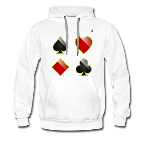 ZOOMI WEARS-POKER-Men’s Premium Hoodie - white