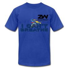 Load image into Gallery viewer, ZOOMI WEARS &quot;CAN&#39;T BREATHE&quot; Unisex Jersey T-Shirt - royal blue