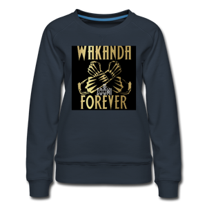 ZOOMI WEARS-WAKANDA FOREVER-Women’s Premium Sweatshirt - navy