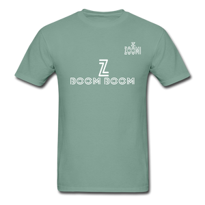 ZOOMI WEARS "BOOM BOOM" Unisex Comfort Wash Garment Dyed T-Shirt - seafoam green