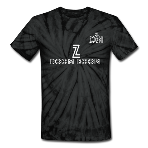 ZOOMI WEARS-BOOM BOOM-Unisex Tie Dye T-Shirt - spider black