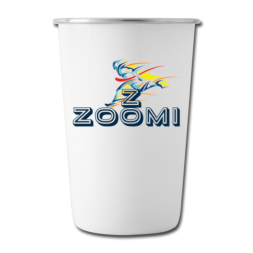 ZOOMI WEARS-Stainless Steel Pint Cup - white